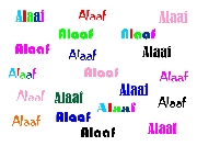 Schriftzug Allaaf Sampler