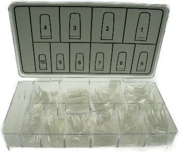 500 transparente Nailtips in Tipbox