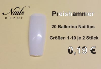 Nailtips Ballerina 20  Tips im Beutel ab 0,19 Euro