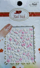 3 D Glitternailsticker rose