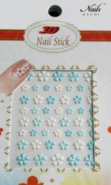 3 D Glitternailsticker hellblau