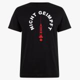 Q-Shirt schwarz mit weißer Beschriftung