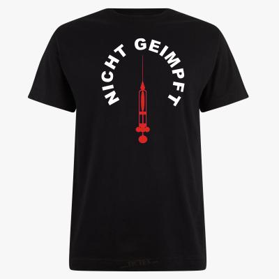 Q-Shirt schwarz mit weißer Beschriftung