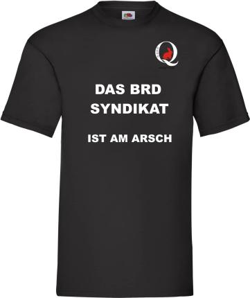 Q-Shirt schwarz mit weißer Beschriftung