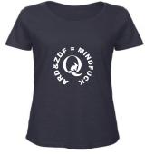 Q-Shirt schwarz mit weißer Beflockung Frauen