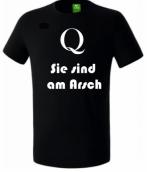 T-Shirt 1 schwarz Brustbeflockung