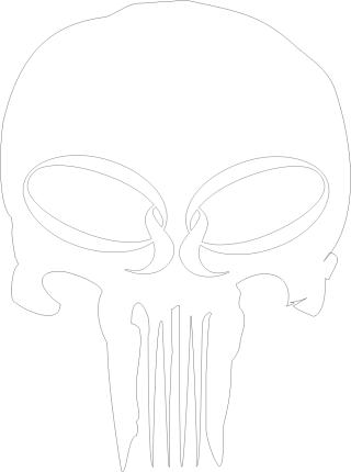 Skull Sticker weiß